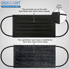 Quarant 3 Ply Black Surgical Face Mask With Adjustable Nose Pin Uv Sterilized - Pack Of 50