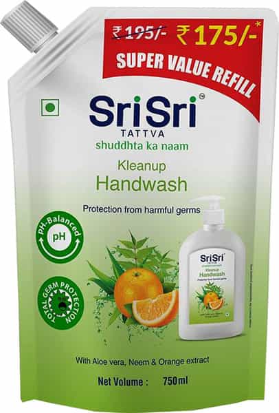Sri Sri Tattva Kleanup Handwash Super Value Refill | 750 Ml