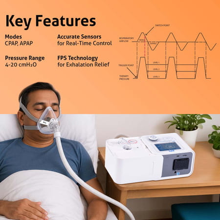 Bpl Medical Technologies Harmony Prime Cpap With Yn-03 Nasal Mask|Auto Pressure