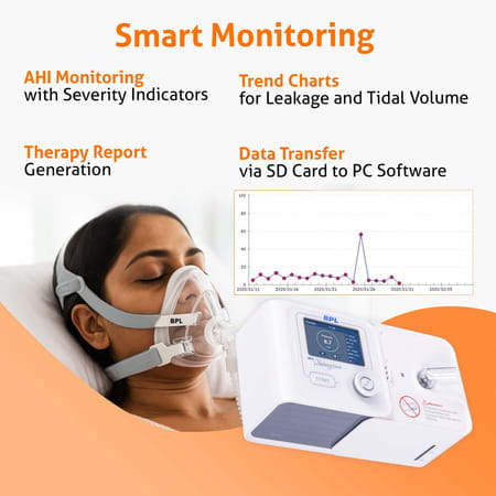 Bpl Medical Technologies Harmony Prime Cpap With Yn-03 Nasal Mask|Auto Pressure