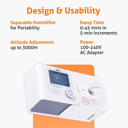 Bpl Medical Technologies Harmony Prime Cpap With Yn-03 Nasal Mask|Auto Pressure