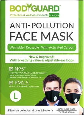 Reusable PM2.5 Anti-Pollution Face Mask With Air Vents & Filter - Washable, UK Made 3 thumbnail image