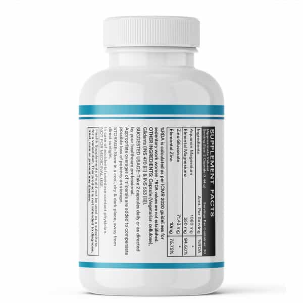 Inlife Marine Magnesium Supplement 1060Mg |Muscle Function | Metabolism & Daily Wellness | 60 N