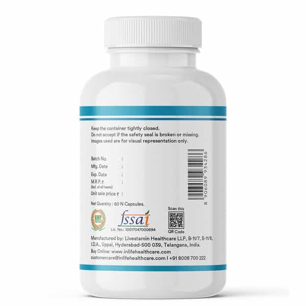 Inlife Marine Magnesium Supplement 1060Mg |Muscle Function | Metabolism & Daily Wellness | 60 N