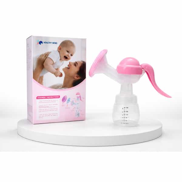 Healthywind Manual Breast Pump For Mothers | 3-Level Suction Control | Bpa Free - Manual (Pink)