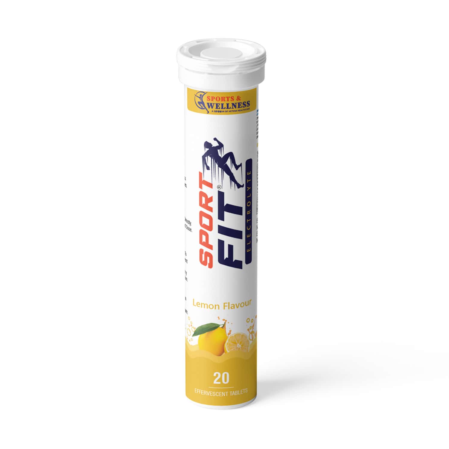 Sportfit Effervescent Electrolyte Tablet - Sugar-free Hydration | 5x Electrolytes - Lemon - 20n