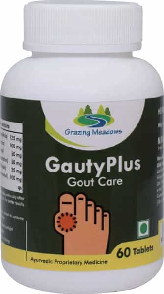 Grazing Meadows Gautyplus 60 Tab Ayurvedic Herbal Supplement For Gautcare Uricacid Support Packof5