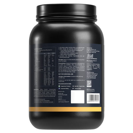 Nutrabay Gold 100% Whey Protein Concentrate Strawberry Milkshake - 1kg