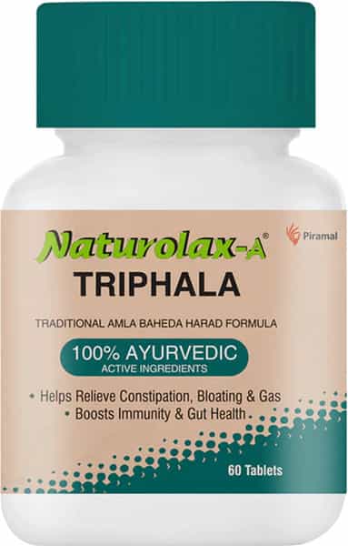 Naturolax A Triphala Ayurvedic Solution Relieves Constipation & Bloating Bottle Of 60 Tablets