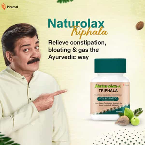 Naturolax A Triphala Ayurvedic Solution Relieves Constipation & Bloating Bottle Of 60 Tablets