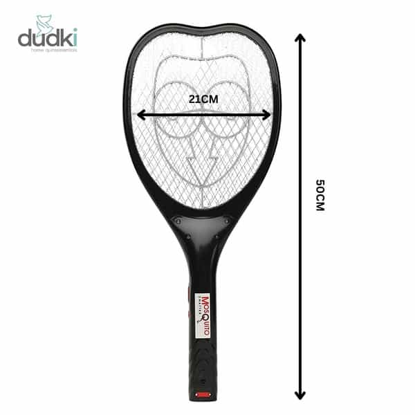 Dudki Rechargeable Anti Mosquito Racquet Insect Killer Bat With 6 Months Warranty & Led Light