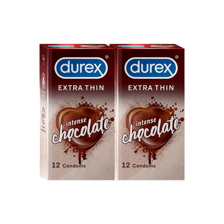 Durex Extra Thin Intense Chocolate Condom 2 No'S