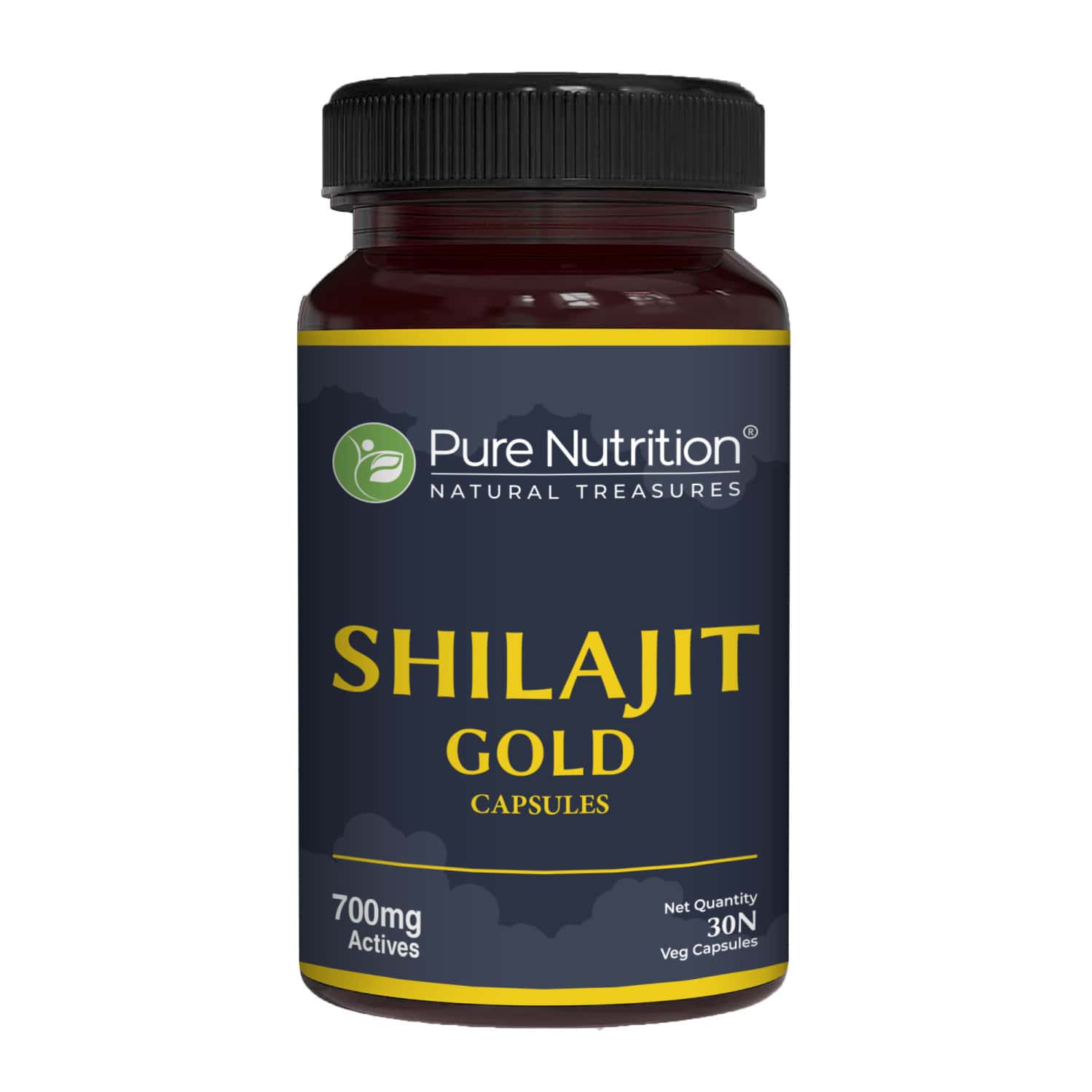 Pure Nutrition Shilajit Gold Capsules For Men | Strength | Stamina & Vigor - 30 Veg Capsules