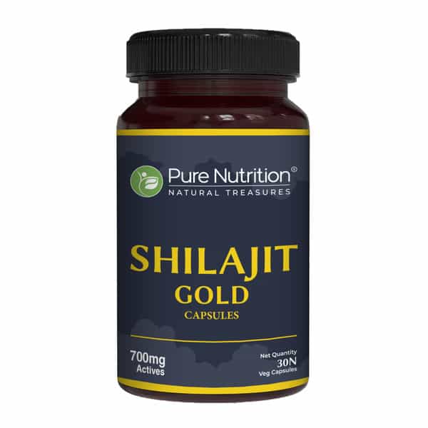 Pure Nutrition Shilajit Gold Capsules For Men | Strength | Stamina & Vigor - 30 Veg Capsules
