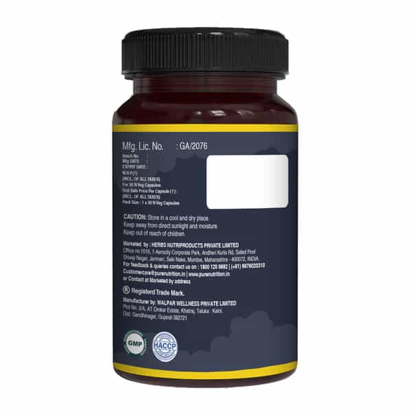 Pure Nutrition Shilajit Gold Capsules For Men | Strength | Stamina & Vigor - 30 Veg Capsules
