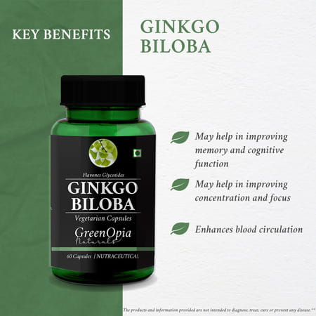 Greenopia Ginkgo Biloba 60 Vegetarian Capsules