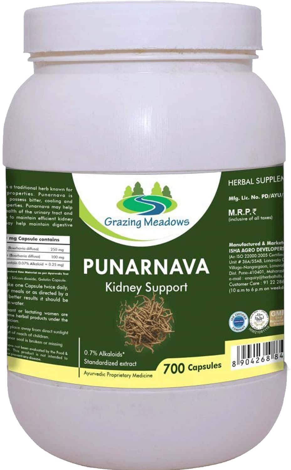 Grazing Meadows Punarnava - 700 Capsules