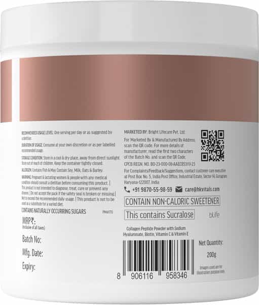 Hk Vitals Marine Collagen Supplements (Mango | 200G) |Vitamin C | E