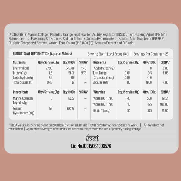 Hk Vitals Marine Collagen Supplements (Mango | 200G) |Vitamin C | E