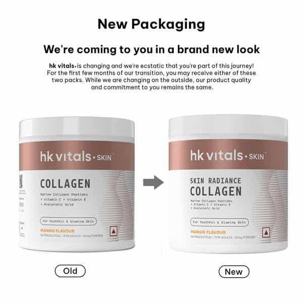 Hk Vitals Marine Collagen Supplements (Mango | 200G) |Vitamin C | E