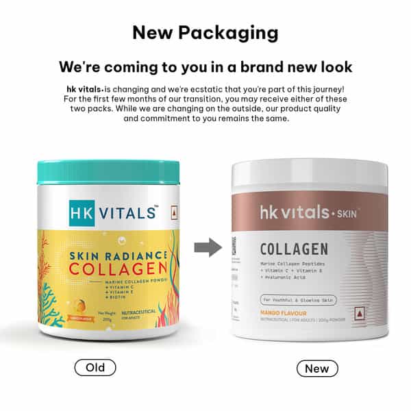 Hk Vitals Marine Collagen Supplements (Mango | 200G) |Vitamin C | E