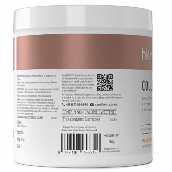Hk Vitals Marine Collagen Supplements (Mango | 200G) |Vitamin C | E