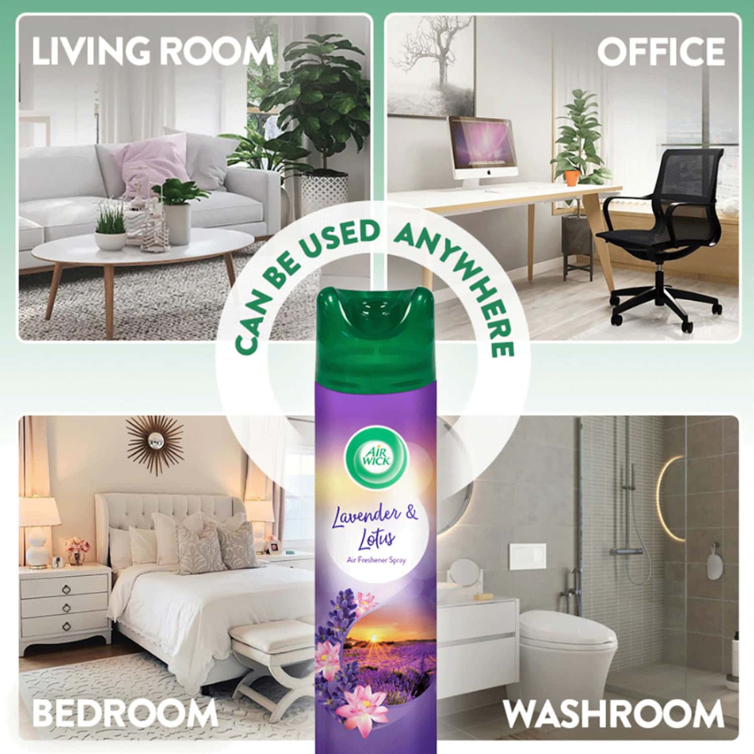 Buy AIR WICK ROOM AIR FRESHENER SPRAY LAVENDER & LOTUS 245 ML Online