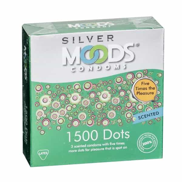 Moods Silver 1500 Dots Condoms - 3'S