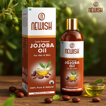 Newish Cold Pressed Jojoba Oil For Skin & Hair Growth - Virgin & Unrefined 200ml