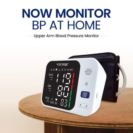 Stergic Ignis Blood Pressure Monitoring Device | Large Lcd Display | With Voice Announcement