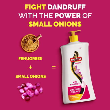 Meera Anti Dandruff Shampoo | With Goodness Of Small Onion And Fenugreek | 650ml
