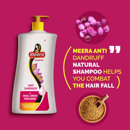 Meera Anti Dandruff Shampoo | With Goodness Of Small Onion And Fenugreek | 650ml