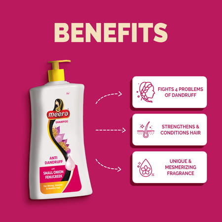 Meera Anti Dandruff Shampoo | With Goodness Of Small Onion And Fenugreek | 650ml