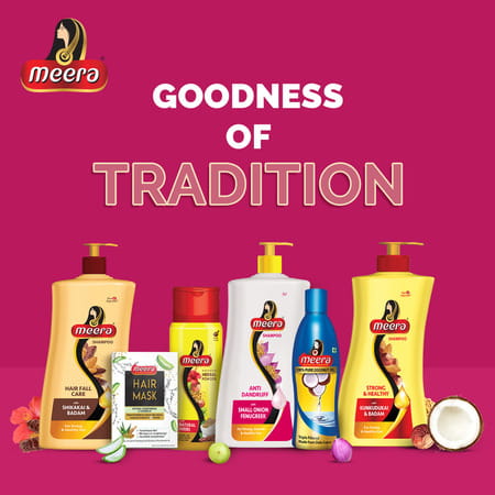 Meera Anti Dandruff Shampoo | With Goodness Of Small Onion And Fenugreek | 650ml