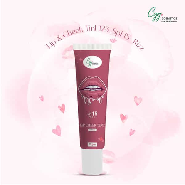 Cgg Cosmetics Lip & Cheek Tint 123 | Spf 15 | Gimme Mauve | 7G |Matte Finish|Vitamin E & Rosehip Oil