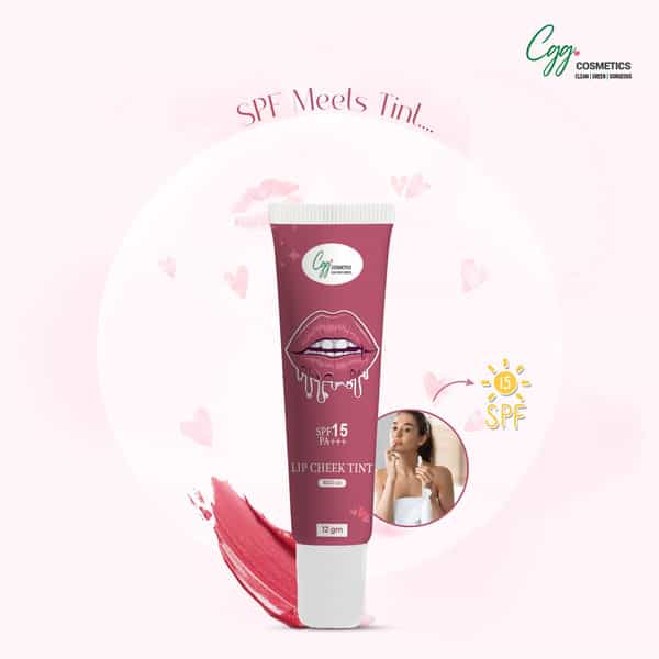 Cgg Cosmetics Lip & Cheek Tint 123 | Spf 15 | Gimme Mauve | 7G |Matte Finish|Vitamin E & Rosehip Oil