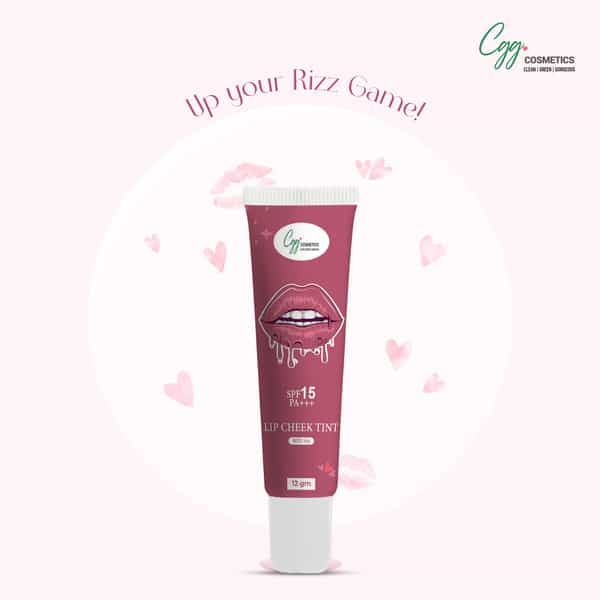 Cgg Cosmetics Lip & Cheek Tint 123 | Spf 15 | Gimme Mauve | 7G |Matte Finish|Vitamin E & Rosehip Oil