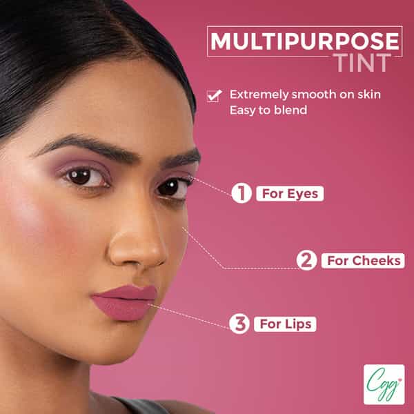 Cgg Cosmetics Lip & Cheek Tint 123 | Spf 15 | Gimme Mauve | 7G |Matte Finish|Vitamin E & Rosehip Oil