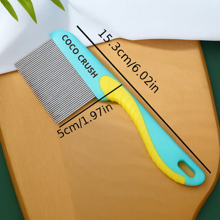 Coco Crush Lice & Nits Removal Long-Handle Comb | Close-Set Teeth | Gentle | Precise Tooth Design