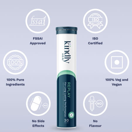 Replay By Kindly His For Amplifying Men'S Sexual Performance And Improving Potency (30 Tablets)