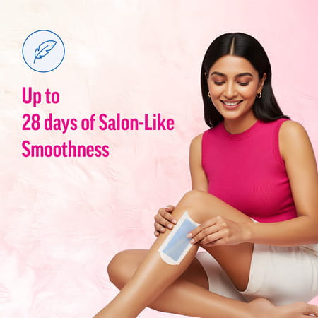 Veet Professional Waxing Strips Kit For Sensitive Skin | Almond Oil & Cornflower Scent 20 Strips