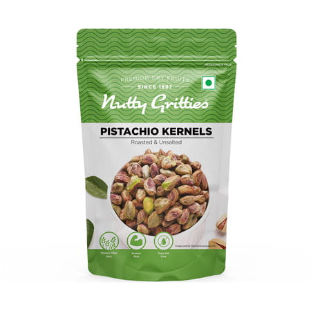 Nutty Gritties Pista Kernels| Roasted And Unsalted -100g