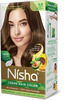 Nisha Creme Hair Color 5.0 Light Brown (60Gm+60Ml+18Ml) Ammonia Free Permanent Hair Colour