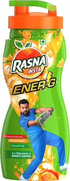 Rasna Insta Drink Concentrate Mix 100G X 4 - Free 1 Litre Sipper