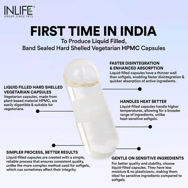 Inlife Extra Virgin Cold Pressed Coconut Oil Capsules 500Mg 60 Vegetarian Capsules