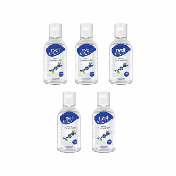 Nycil Herbal Hand Sanitizer (Pack Of 5) Bottle Of 50 Ml