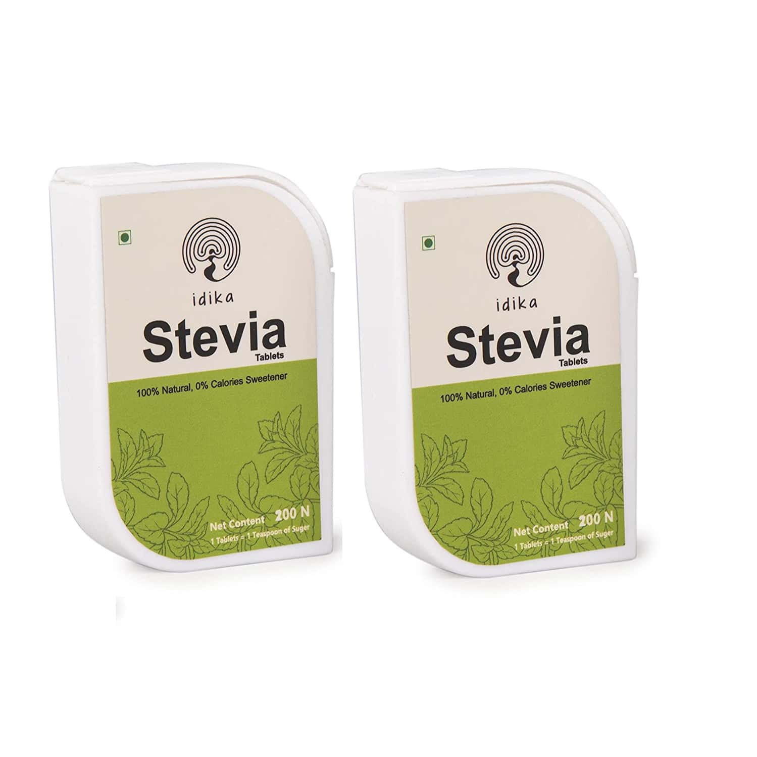 Idika Stevia 200 Tablets Diabetic Friendly 100% Natural Zero Calorie Sweetener ( Pack Of 2)