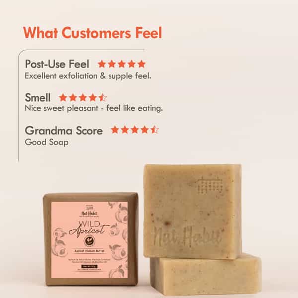 Nat Habit Wild Apricot Soap - Protects Natural Oils | Fights Aging & Clears Blemishes (125G)