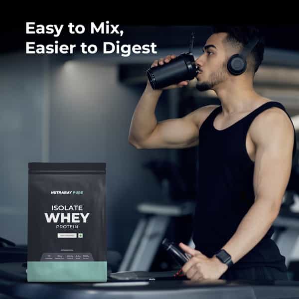 Nutrabay Pure 100% Whey Protein Isolate Unflavoured - 500G