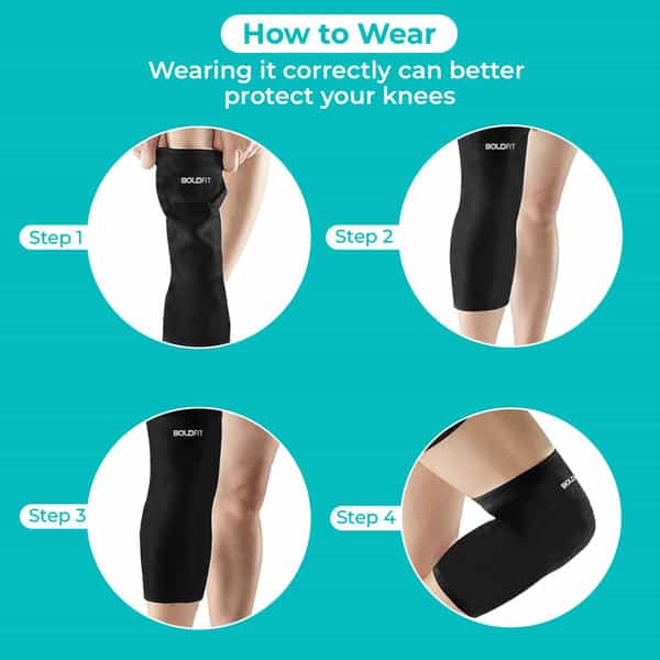 Boldfit Knee Caps For Women & Men Knee Support For Men Gym Knee Cap For Men Knee Pain Relief - M